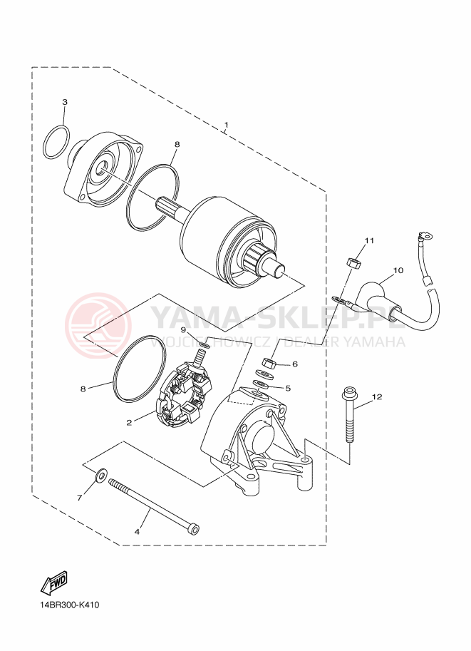 Schemat "rozrusznik" do Yamaha YZF-R1