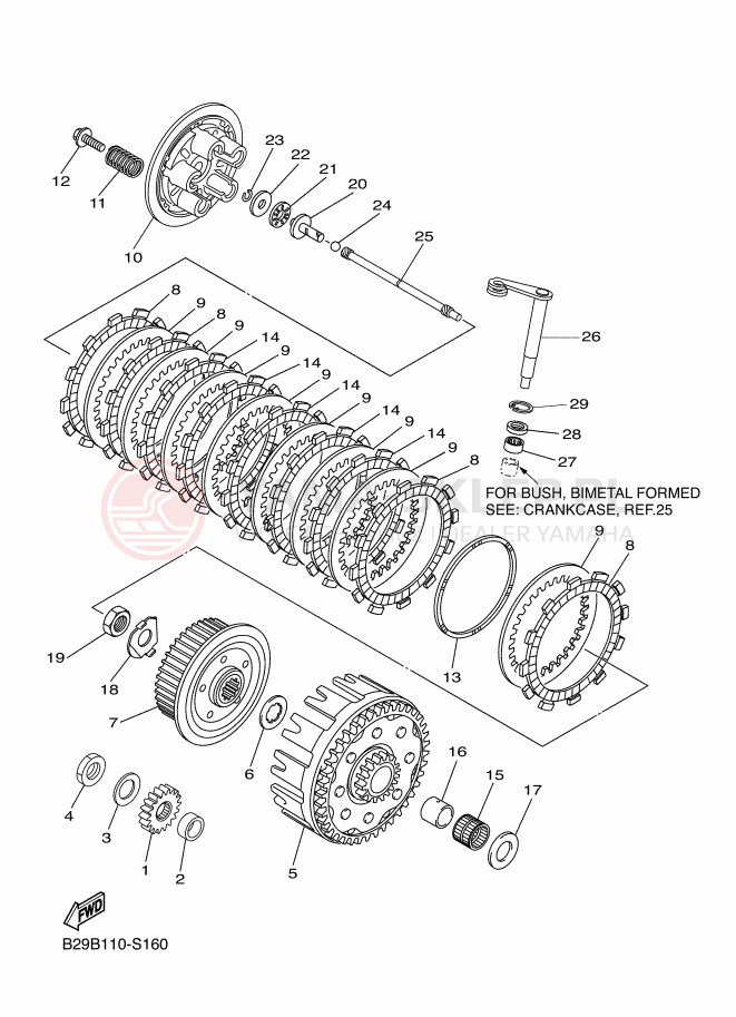 Schemat "sprzęgło" do Yamaha YZ250FX