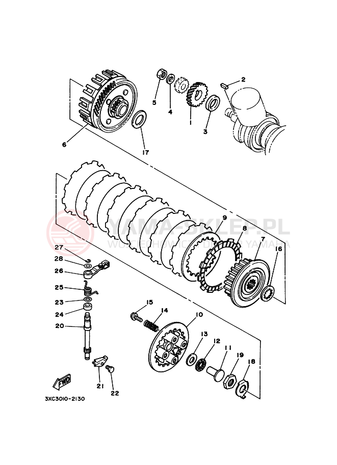 Schemat "sprzęgło" do Yamaha R1-Z