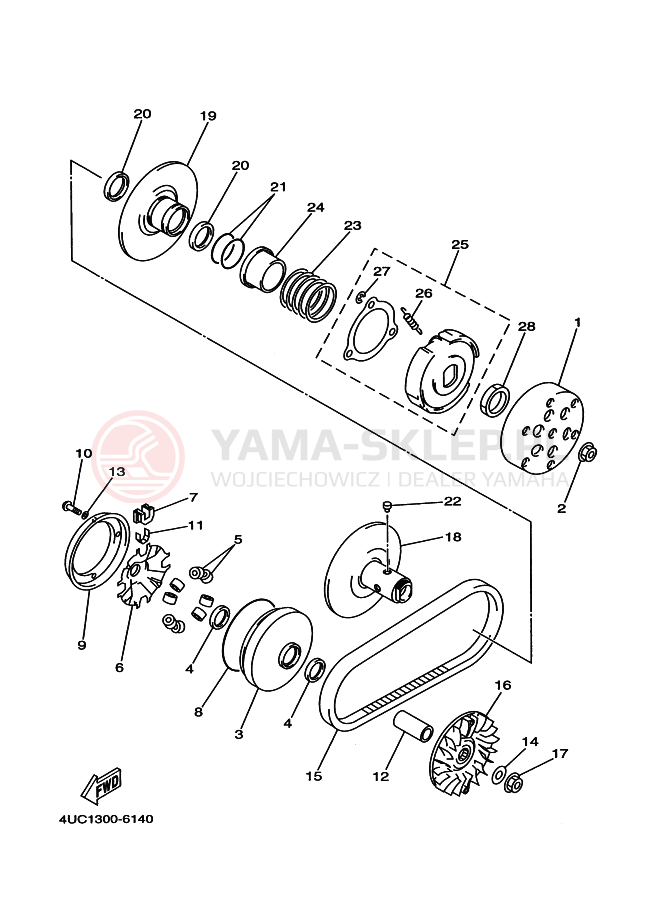 Schemat "sprzęgło" do Yamaha MAJESTY
