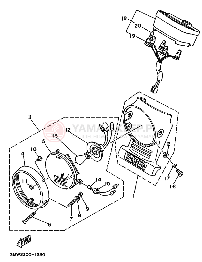 Schemat "ELEKTRYKA" do Yamaha SR125