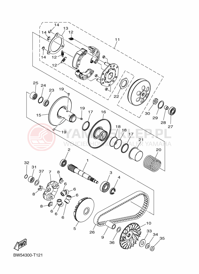Schemat "sprzęgło" do Yamaha D'ELIGHT