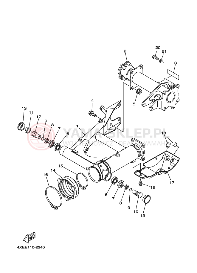 Schemat "wahacz" do Yamaha BEAR TRACKER
