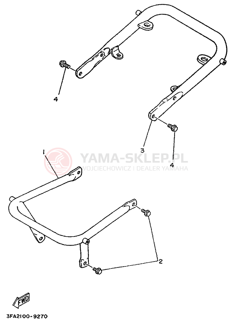 Schemat "osłona / stelaż" do Yamaha BREEZE