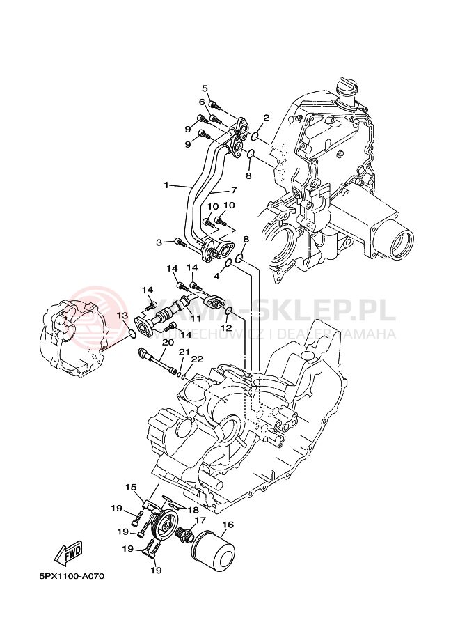 Schemat "Filtr oleju" do Yamaha XV1700PC XV17PC XV17PCP ROAD STAR WARRIOR