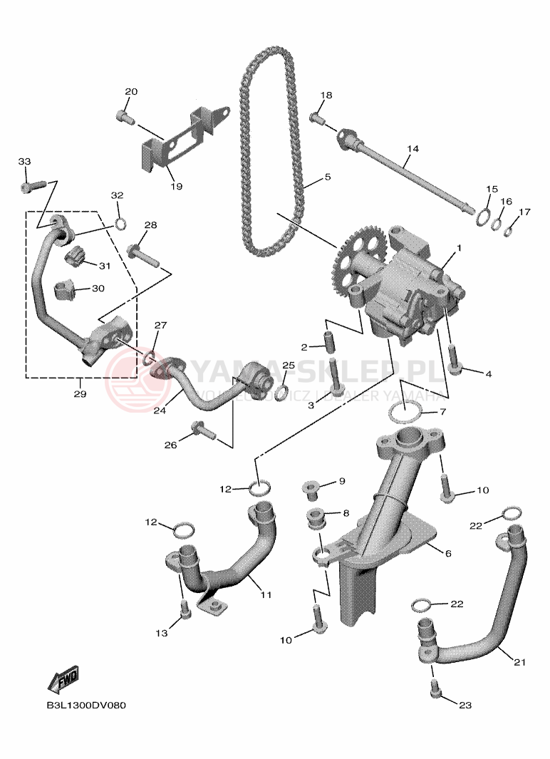 Schemat "Pompa olejowa" do Yamaha YZF1000 YZF-R1