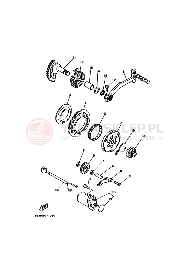 Schemat "rozrusznik" do Yamaha YG50D JOG D