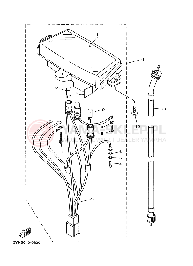 Schemat "licznik" do Yamaha YG50Z JOG Z