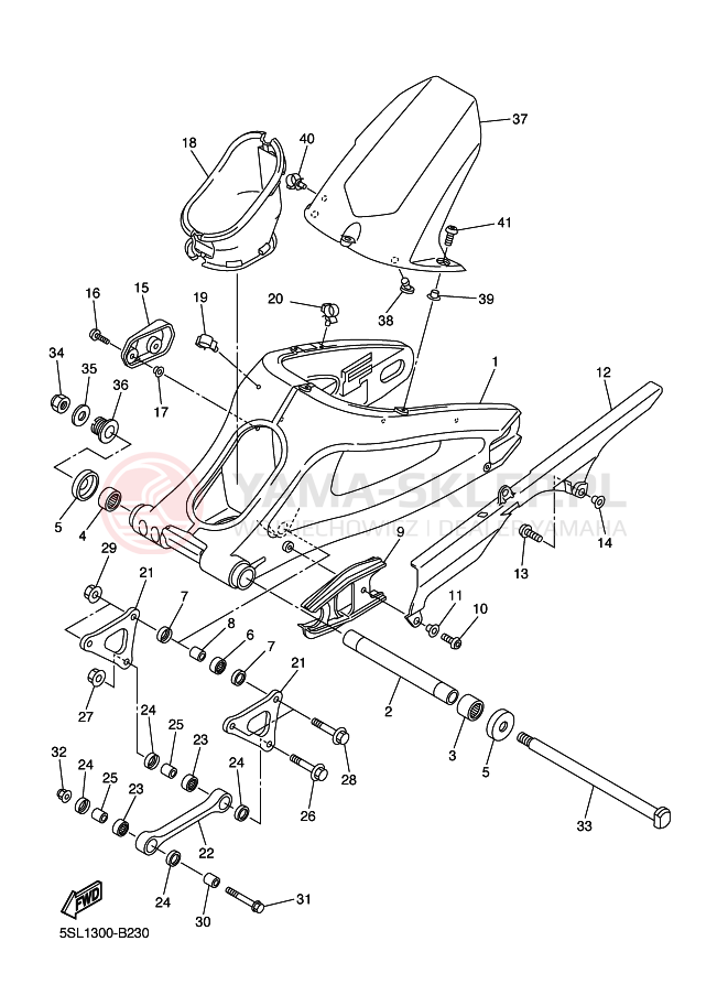 Schemat "wahacz" do Yamaha YZF-R6