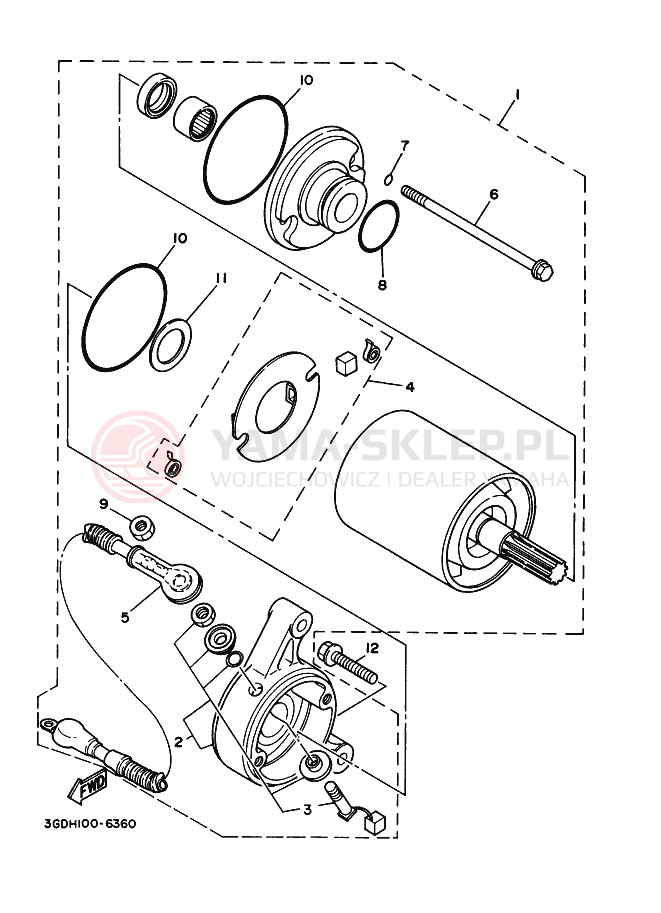 Schemat "rozrusznik" do Yamaha WARRIOR