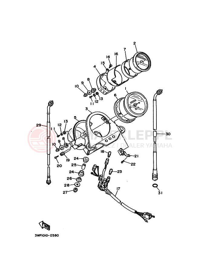 Schemat "licznik" do Yamaha SRX250