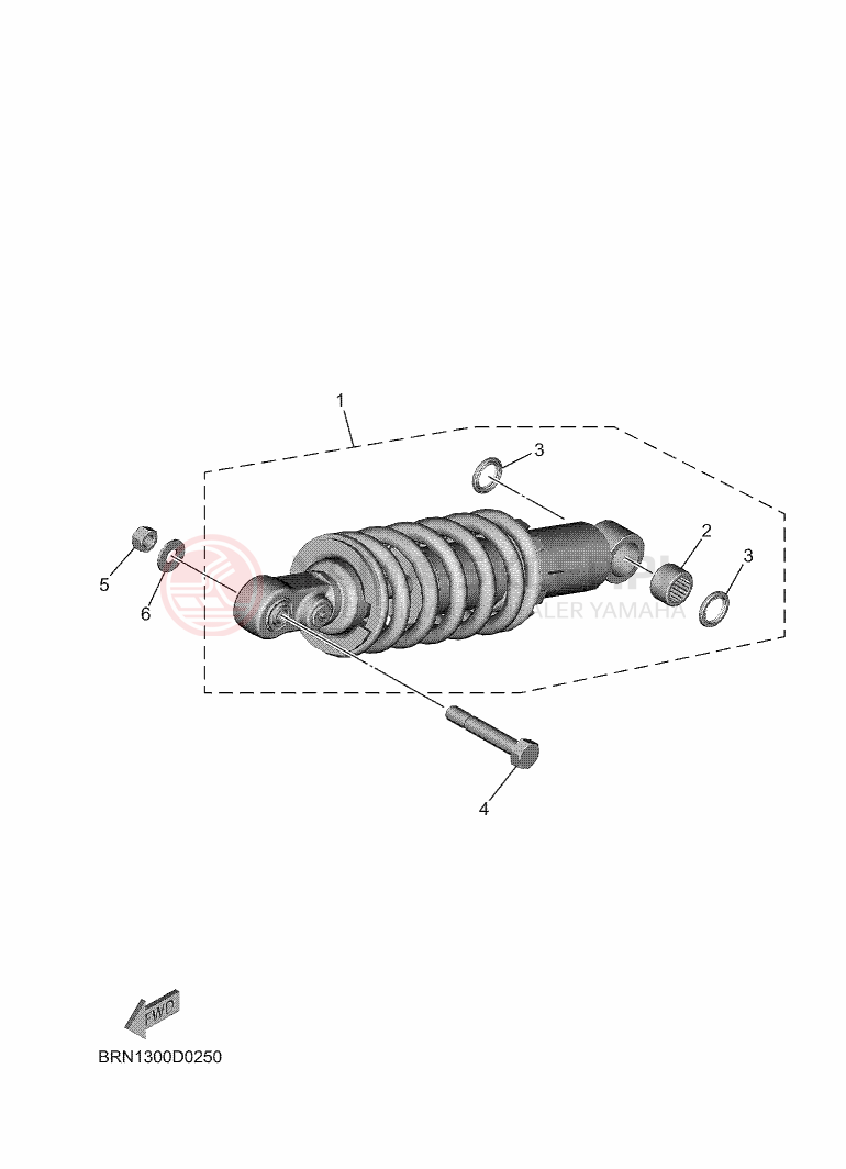 Schemat "zawieszenie tył" do Yamaha TRACER 9 Y-AMT