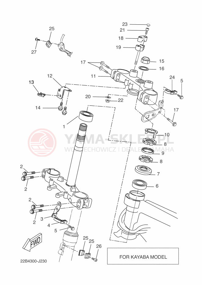 Schemat "Półki zawieszenia" do Yamaha WR125X