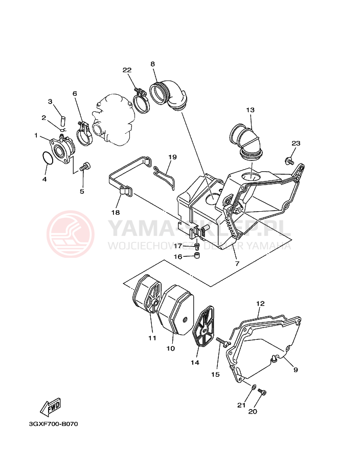Schemat "Wtrysk paliwa" do Yamaha AG200F