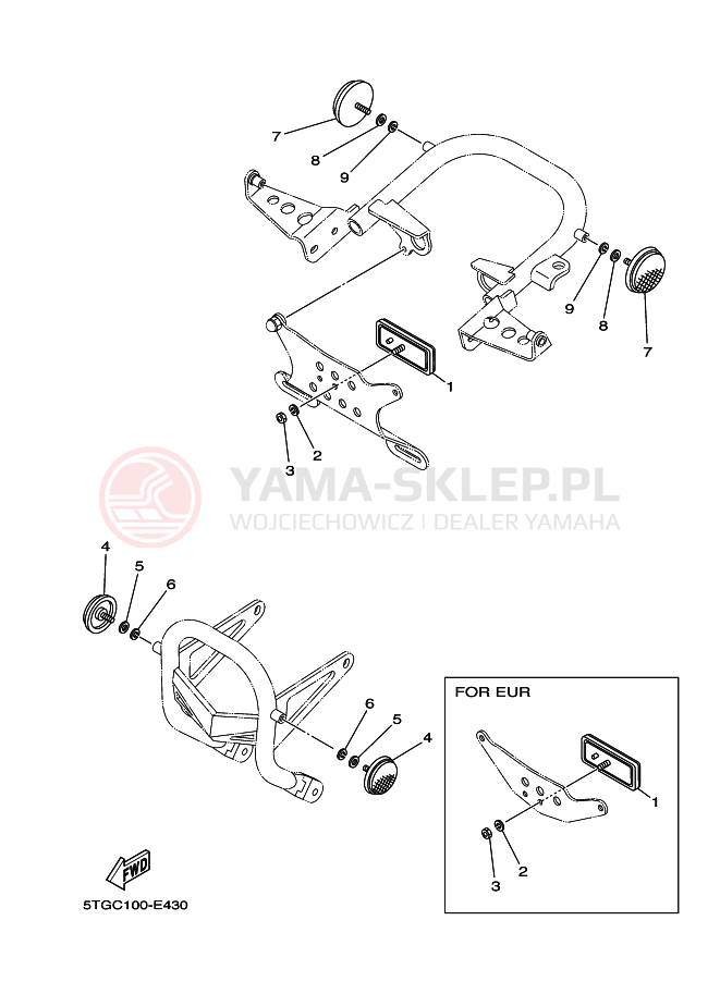 Schemat "układ elektryczny" do Yamaha YFZ450