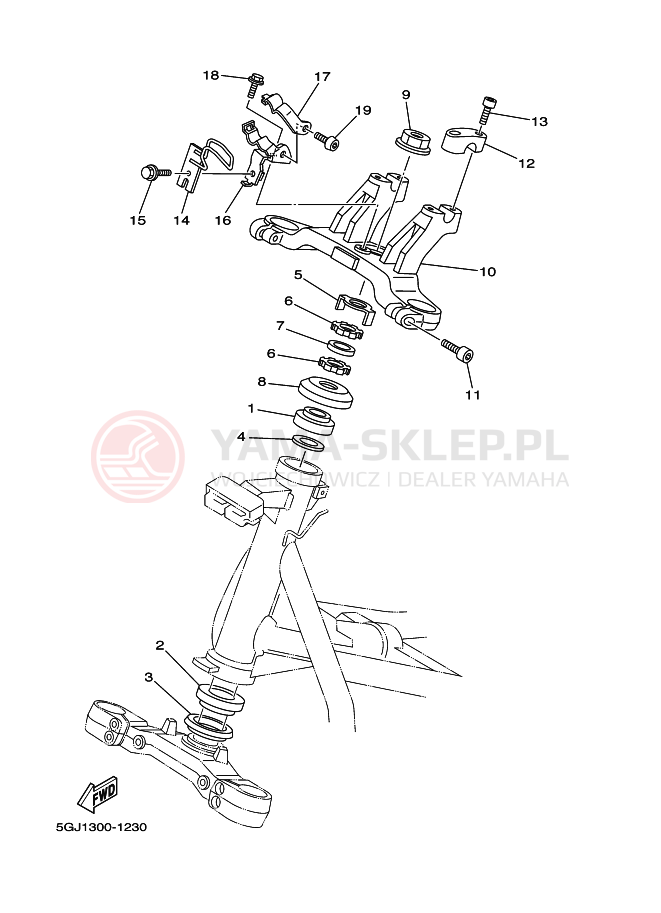 Schemat "Półki zawieszenia" do Yamaha TMAX