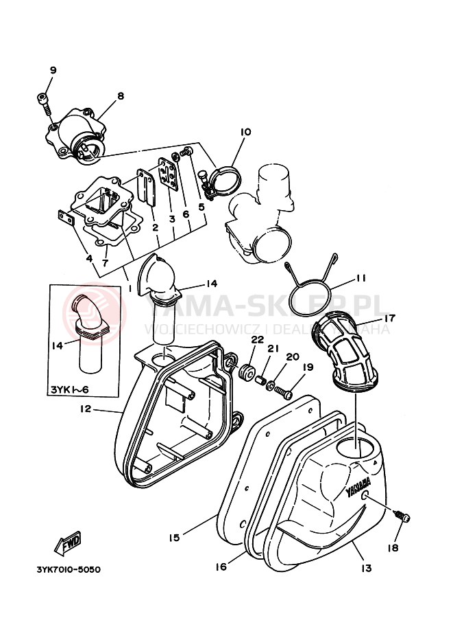 Schemat "Wtrysk paliwa" do Yamaha YG50Z JOG Z