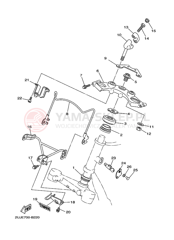 Schemat "Półki zawieszenia" do Yamaha VIRAGO