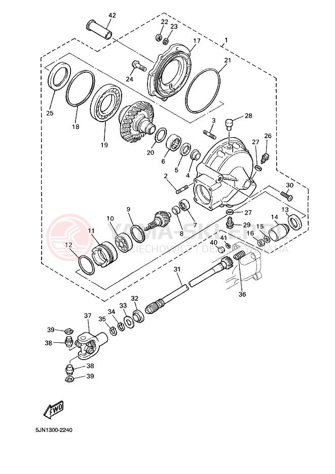 Schemat "Wał napędowy" do Yamaha BT1100