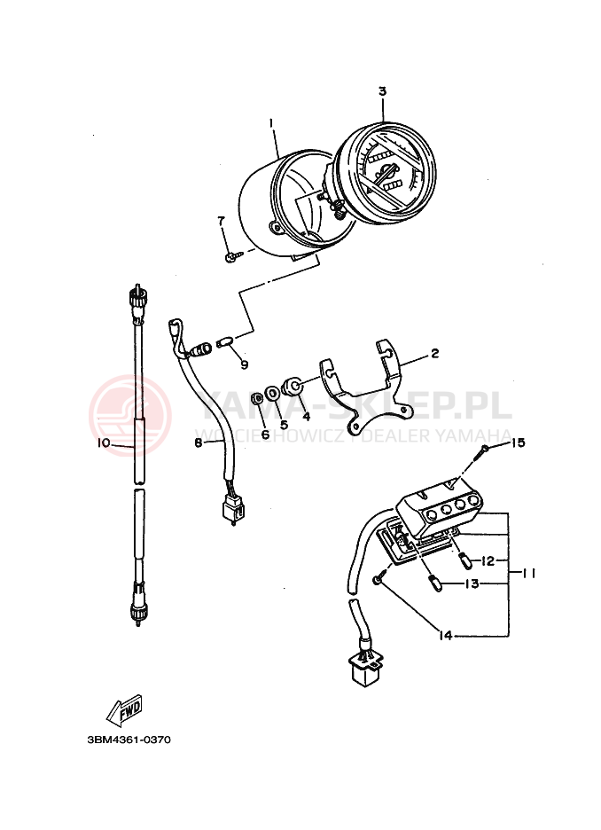 Schemat "licznik" do Yamaha XV535S VIRAGO