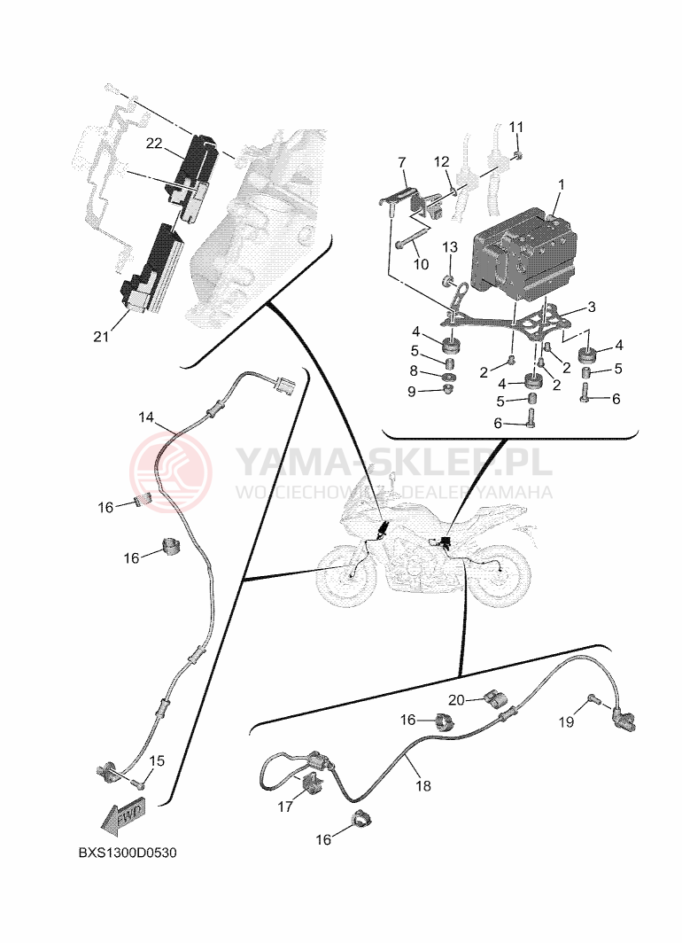 Schemat "SPRZĘT ELEKTRYCZNY 4" do Yamaha TRACER 9 GT Y-AMT