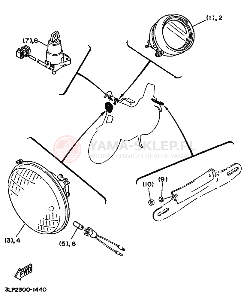 Schemat "układ elektryczny" do Yamaha XV1100 VIRAGO