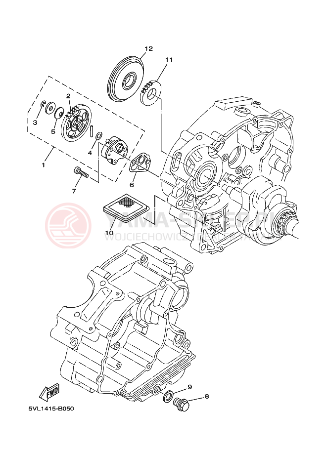 Schemat "Pompa olejowa" do Yamaha YBR125