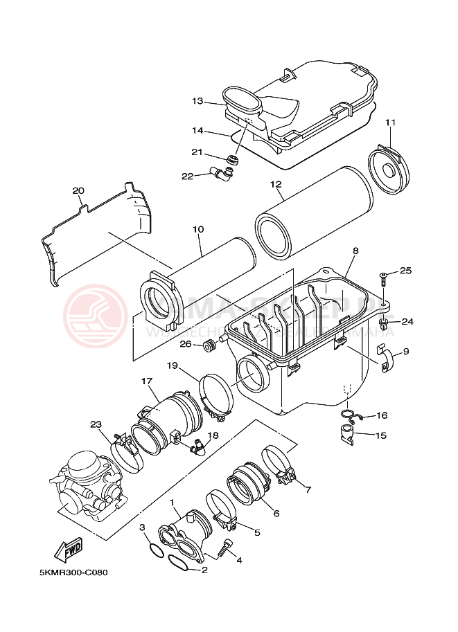 Schemat "Wtrysk paliwa" do Yamaha GRIZZLY LIMITED