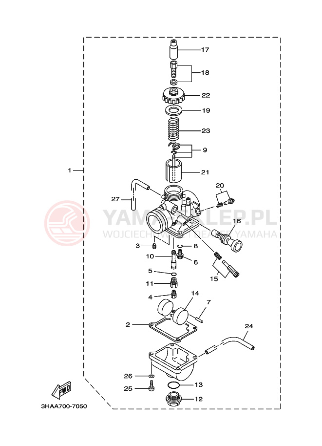 Schemat "Gaźnik" do Yamaha AG100F