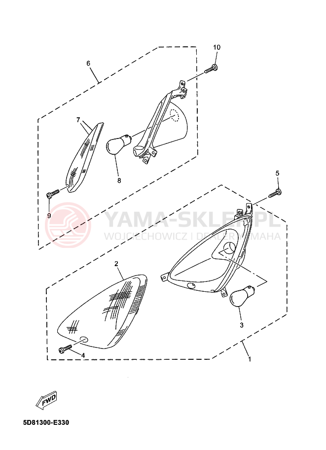 Schemat "kierunkowskazy" do Yamaha MAJESTY 125