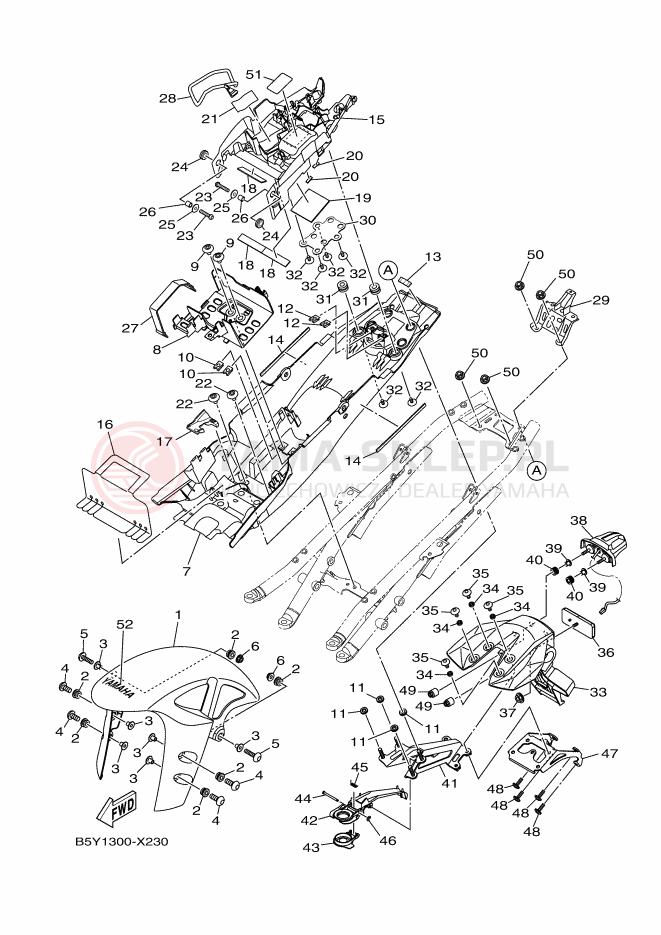 Schemat "błotnik" do Yamaha MT-10