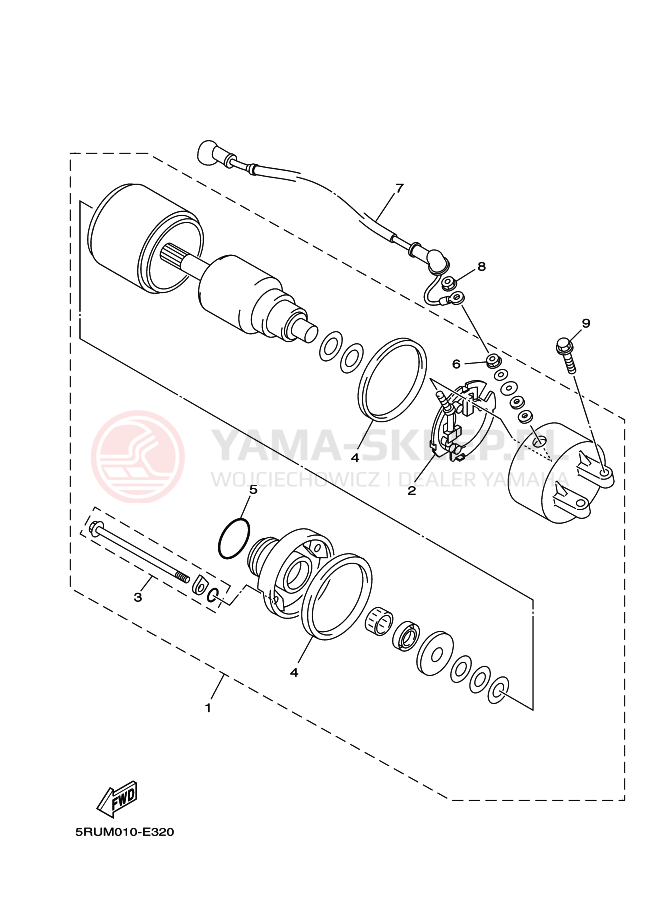 Schemat "rozrusznik" do Yamaha YP400ABS