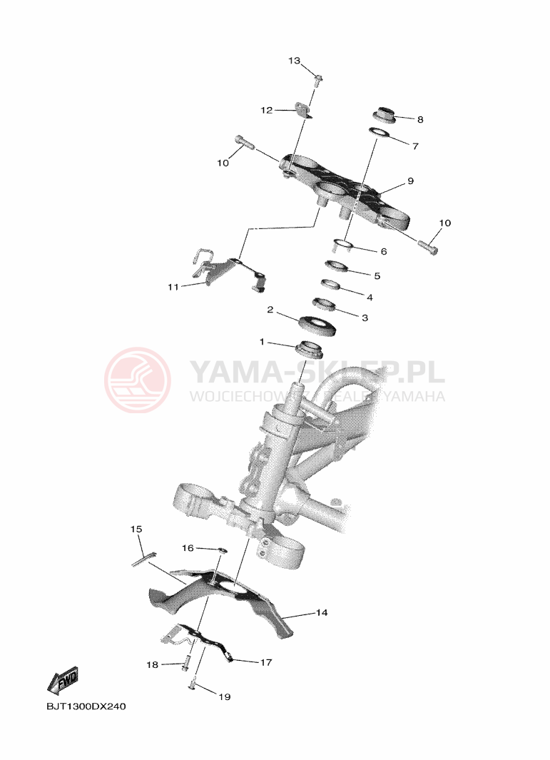 Schemat "Półki zawieszenia" do Yamaha R7
