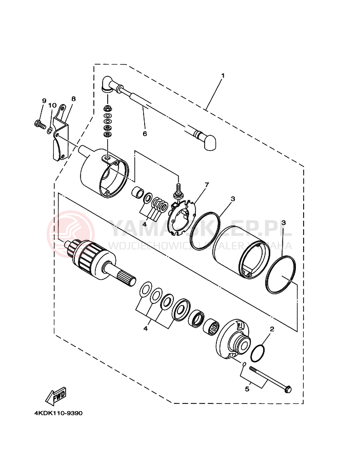 Schemat "rozrusznik" do Yamaha YFB250FW