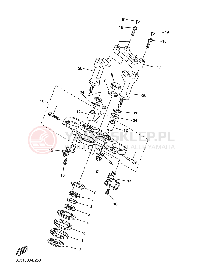 Schemat "Półki zawieszenia" do Yamaha FZ1-S FAZER