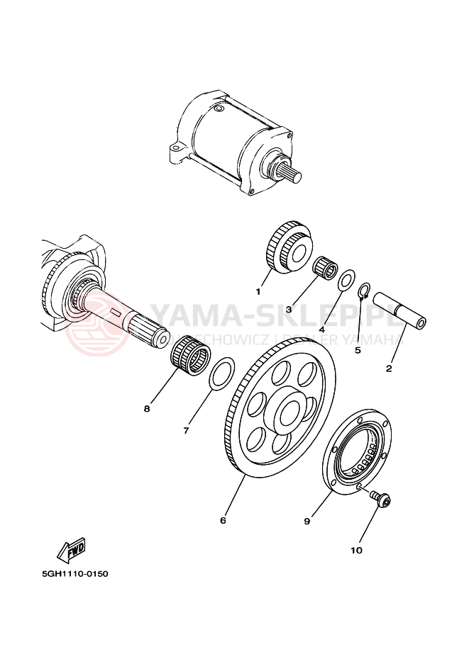 Schemat "rozrusznik" do Yamaha YFM400FA