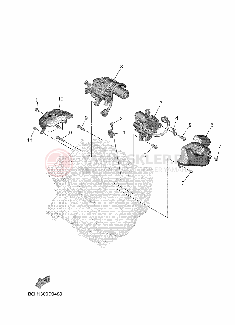 Schemat "układ elektryczny" do Yamaha MT-07 Y-AMT