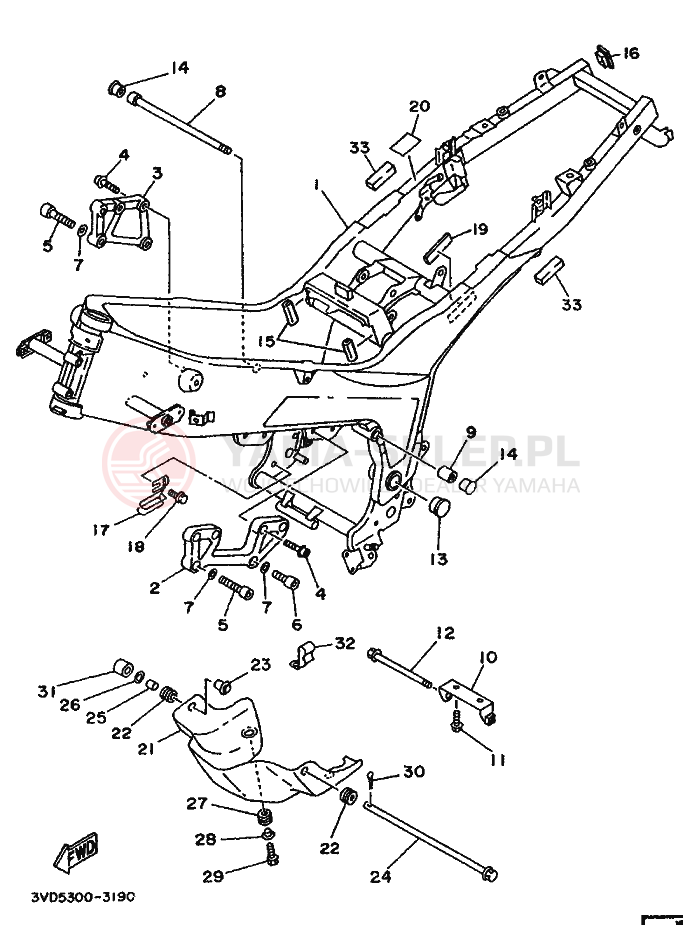 Schemat "rama" do Yamaha TDM850