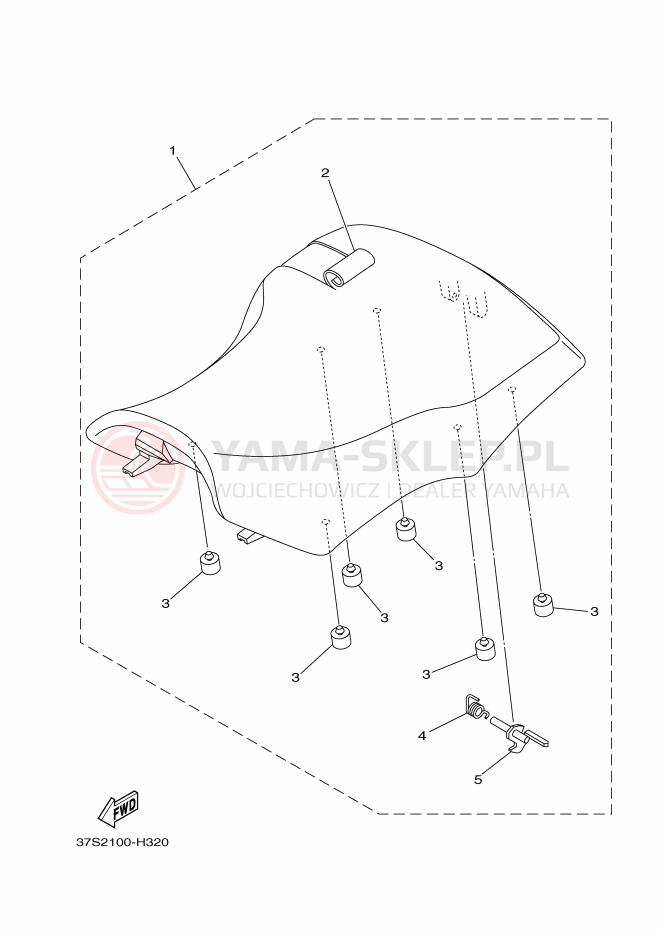 Schemat "siedzenie" do Yamaha GRIZZLY 450