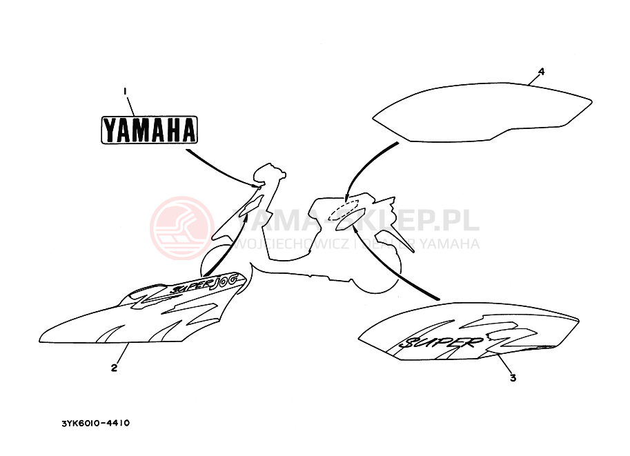 Schemat "naklejki" do Yamaha YG50Z JOG Z