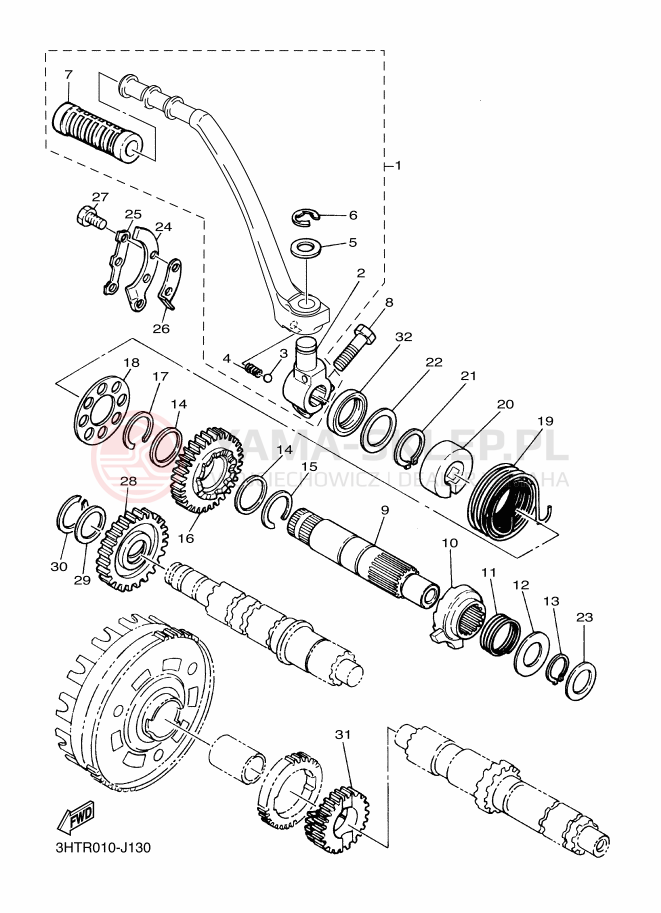 Schemat "rozrusznik" do Yamaha SR400