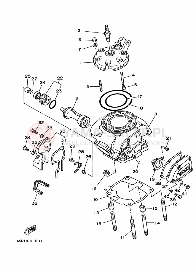 Schemat "głowica" do Yamaha YZ250