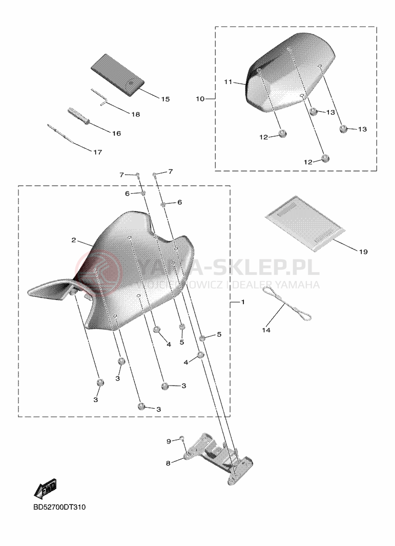 Schemat "siedzenie" do Yamaha NIKEN