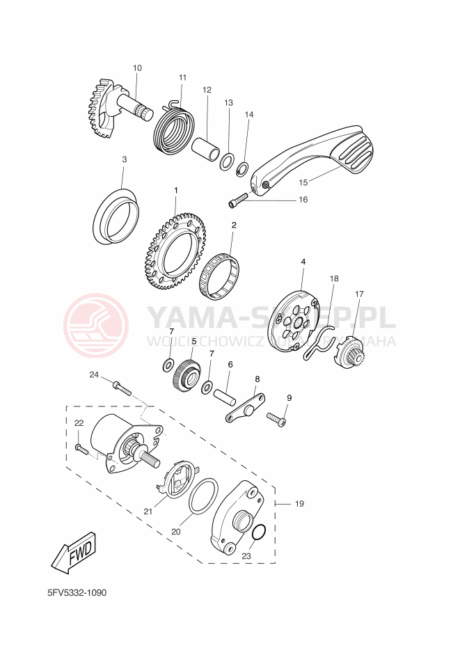 Schemat "rozrusznik" do Yamaha JOG R