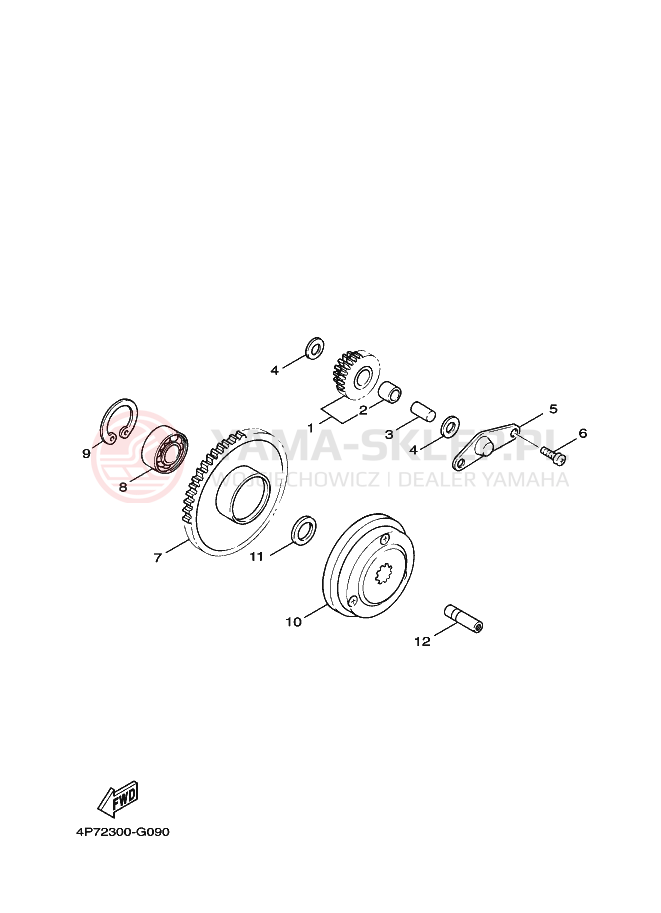 Schemat "rozrusznik" do Yamaha VITY