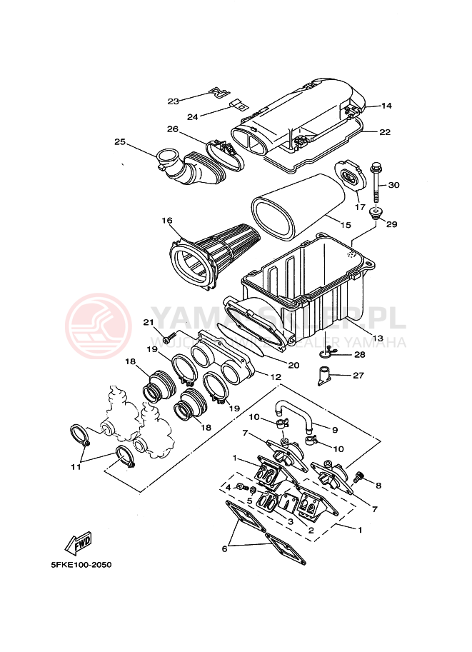 Schemat "Wtrysk paliwa" do Yamaha BANSHEE