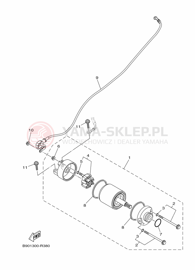 Schemat "rozrusznik" do Yamaha MT-09 ABS