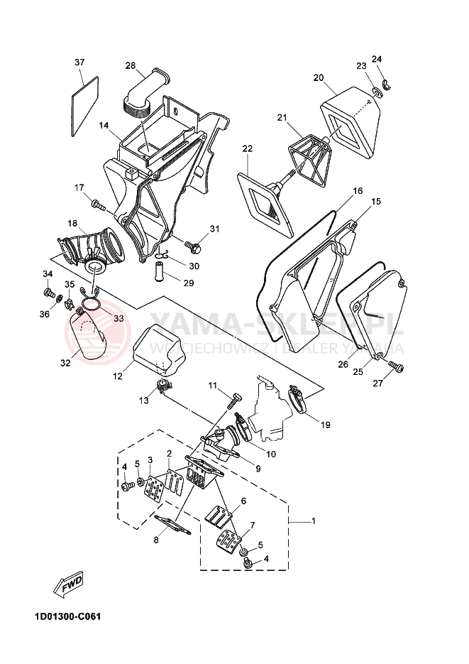 Schemat "Wtrysk paliwa" do Yamaha DT125RE