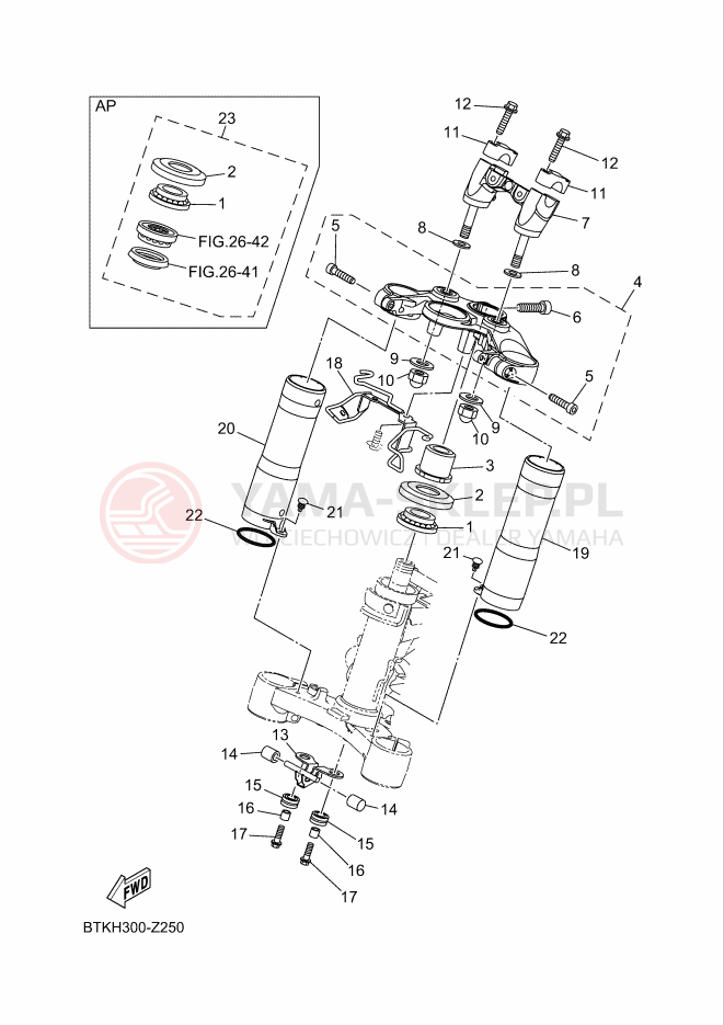 Schemat "Półki zawieszenia" do Yamaha MT-07 35KW