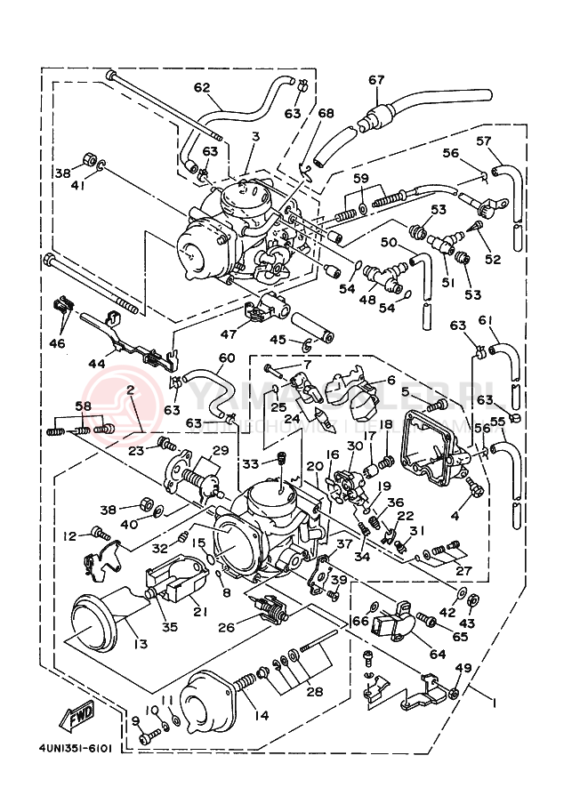 Schemat "Gaźnik" do Yamaha TRX850